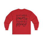 Autumn Leaves & Football Please Long Sleeve Tee
