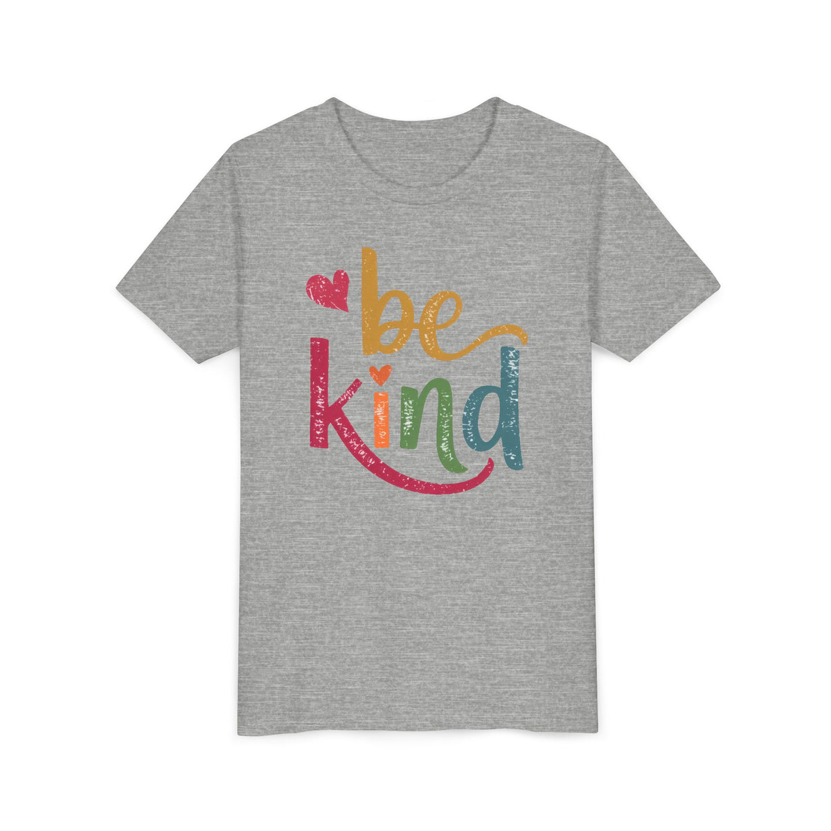 Kids Tee — 'Be Kind' Colorful Heart Graphic