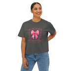 Breast Cancer Awareness Boxy Tee — "In October We Wear Pink" Pink Ribbon Shirt