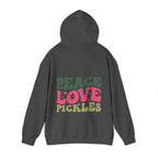 Peace Love Pickles Hoodie — Retro Groovy Graphic Hoodie