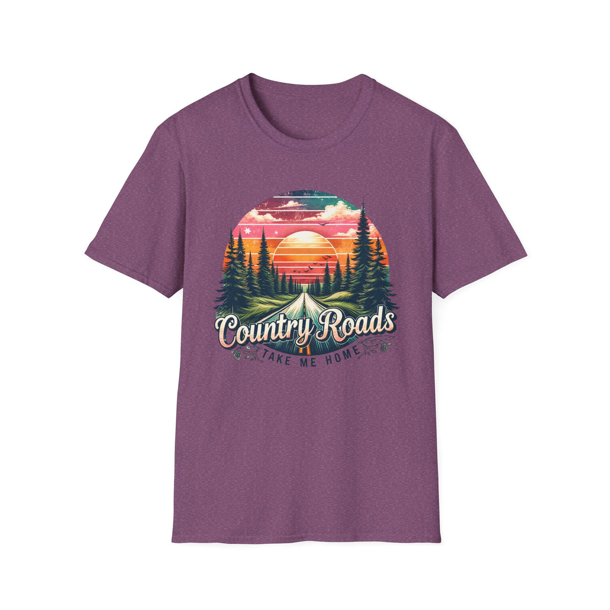 Unisex Soft Style Adult Tee - Country Roads