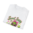 Sweet Sassy Pickle T-Shirt — "Sweet, Sassy & Pickle Obsessed" Cute Cactus/Pickle Graphic Tee