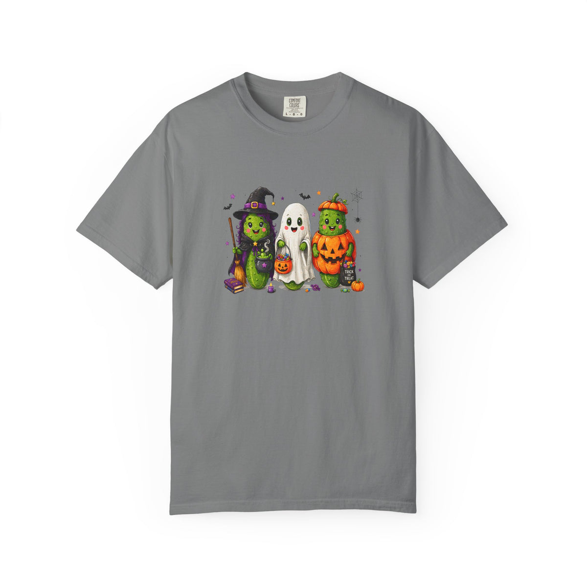 Halloween Trio T-Shirt — Cute Witch, Ghost & Pumpkin Costume Tee