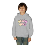 Youth Hoodie — "Beach Vibes" Pastel Retro Graphic