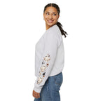 Ghost & Sunflower Crewneck Sweatshirt — Spooky Autumn Floral Pullover
