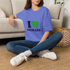 T-Shirt — "I  Pickles" Graphic Tee (Green Heart)