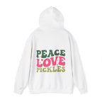 Peace Love Pickles Hoodie — Retro Groovy Graphic Hoodie
