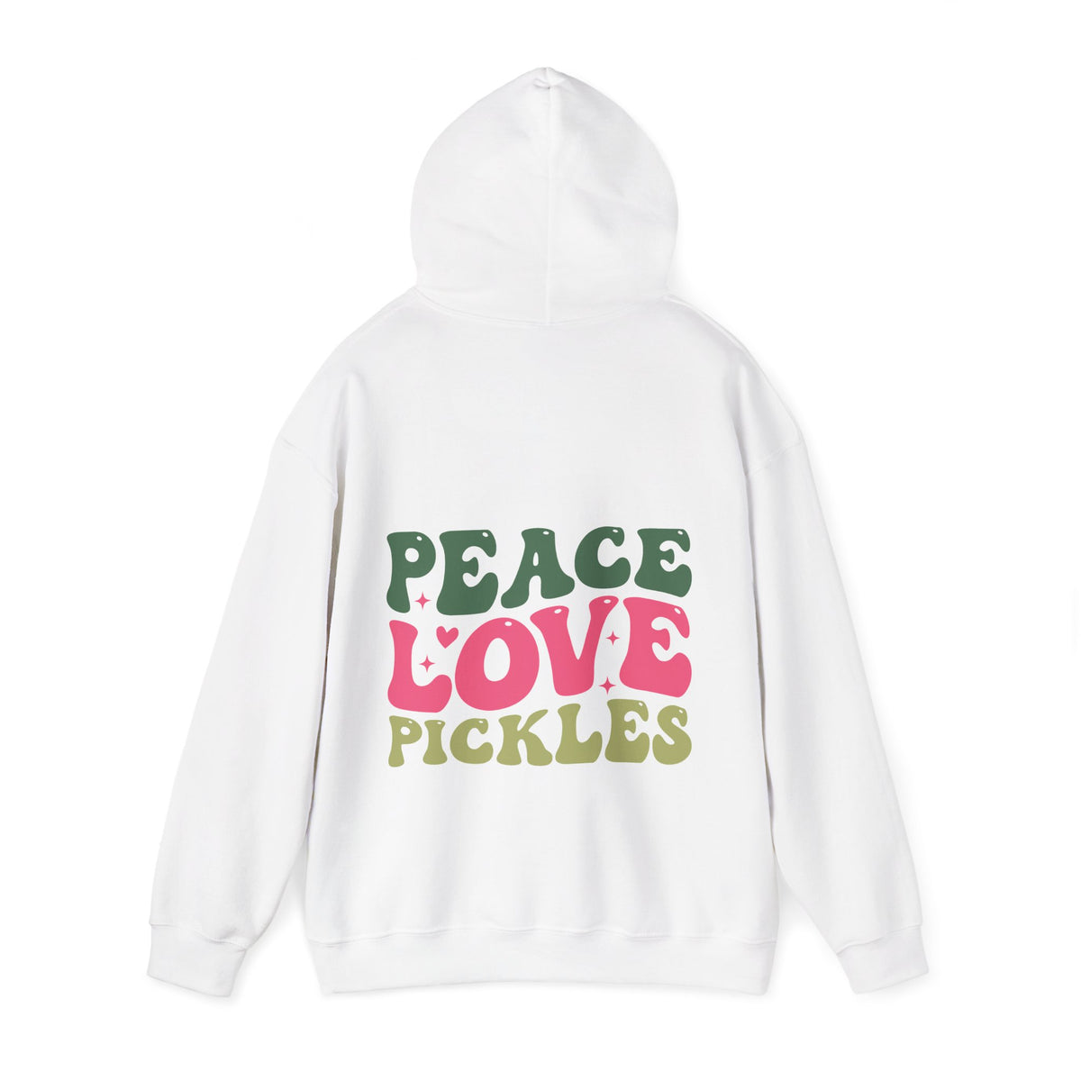 Peace Love Pickles Hoodie — Retro Groovy Graphic Hoodie
