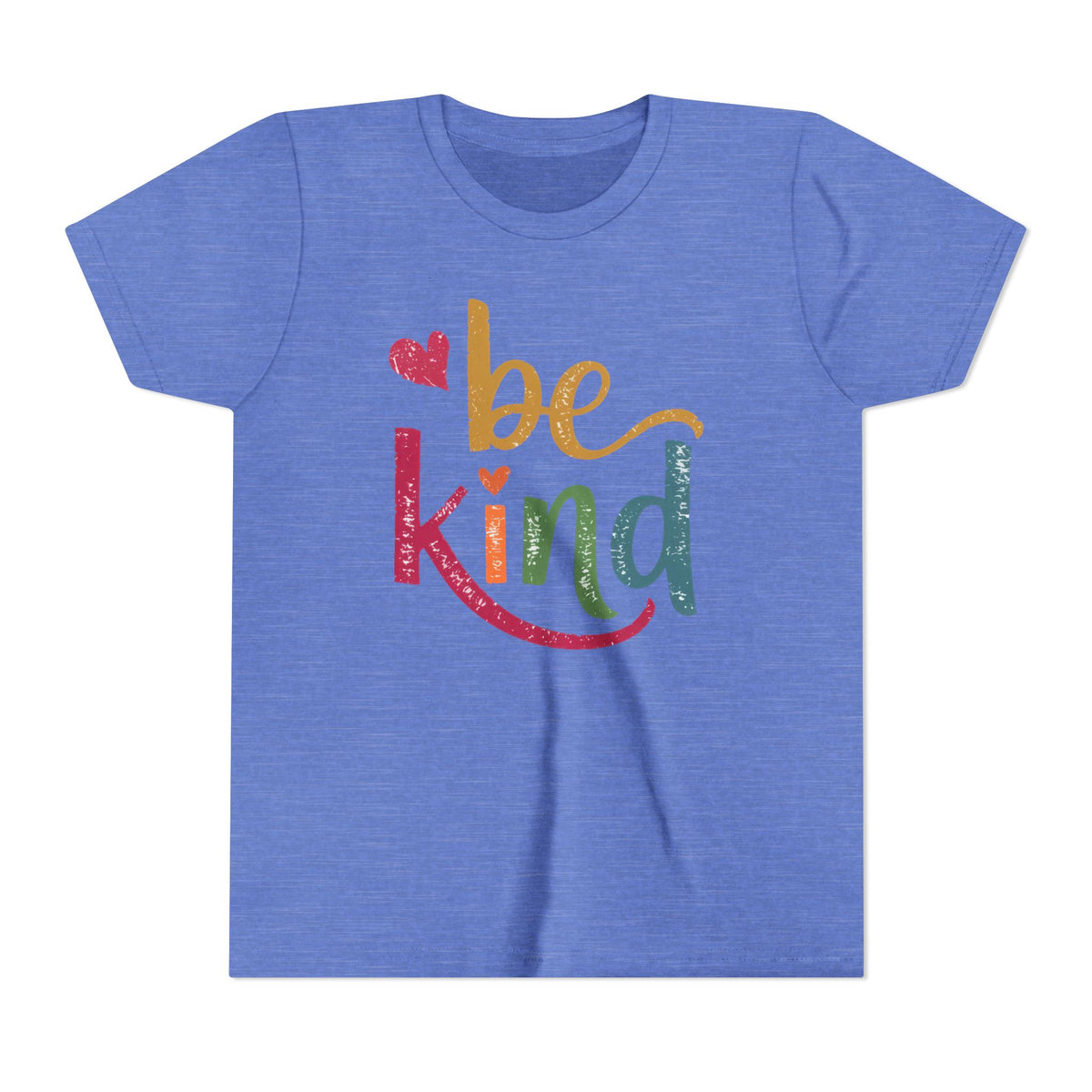 Kids Tee — 'Be Kind' Colorful Heart Graphic