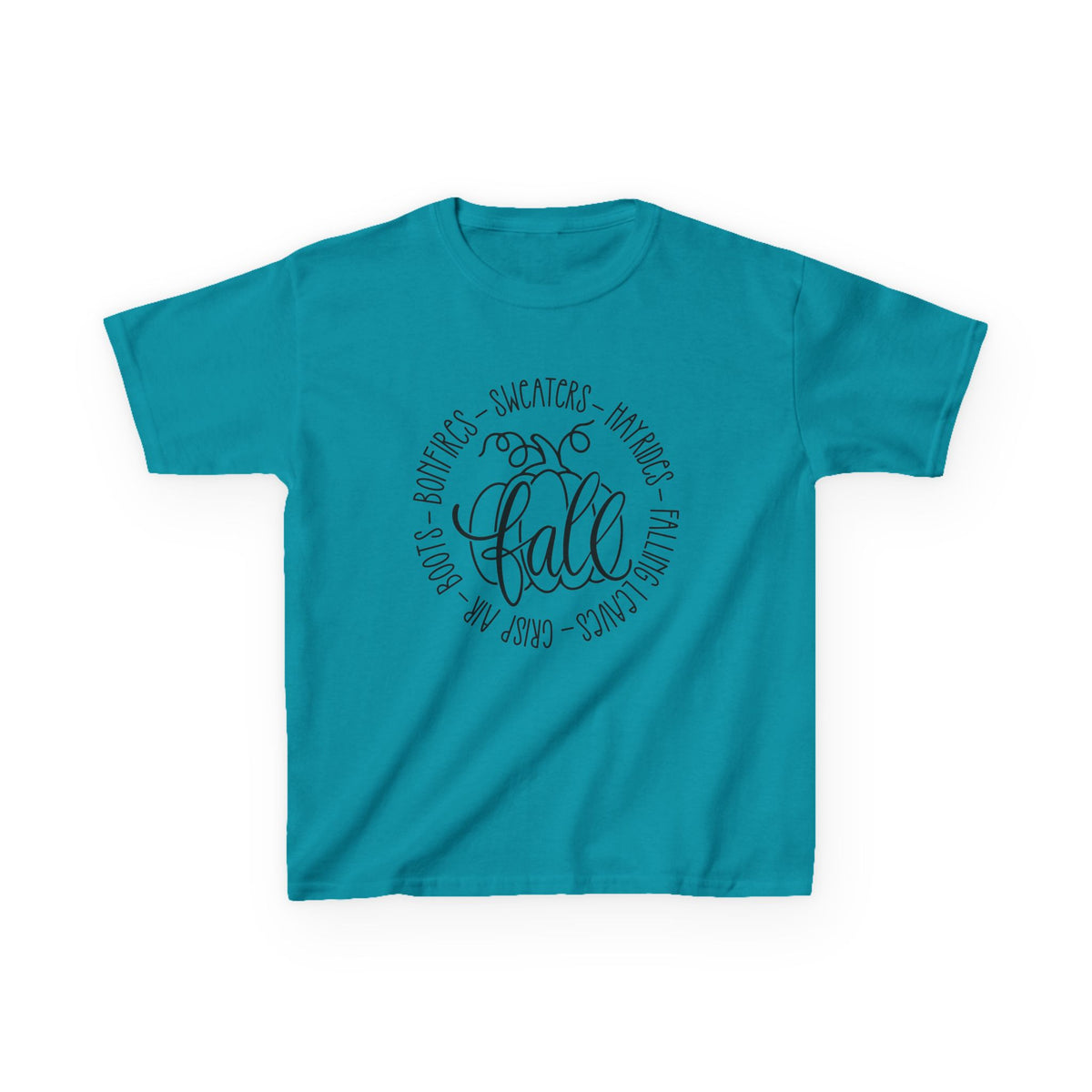 Kids 'Hello Fall' Tee — Playful Pumpkin & Autumn Words