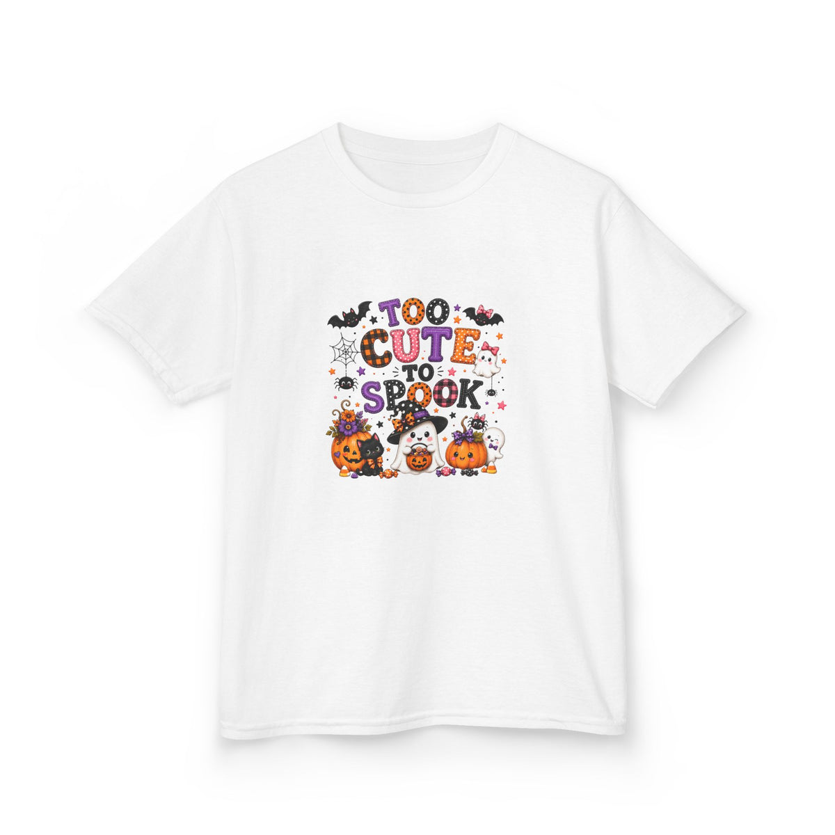 Kids Halloween T‑Shirt — "Too Cute to Spook" Trick‑or‑Treat Tee