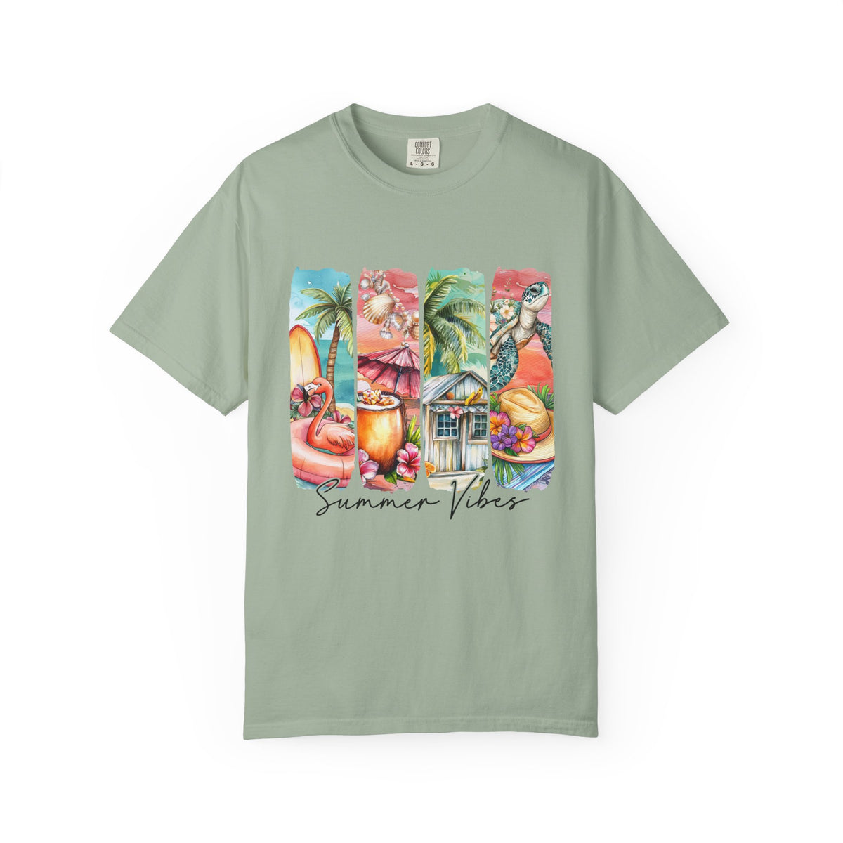 Summer Vibes T-Shirt — Tropical Beach Graphic Tee