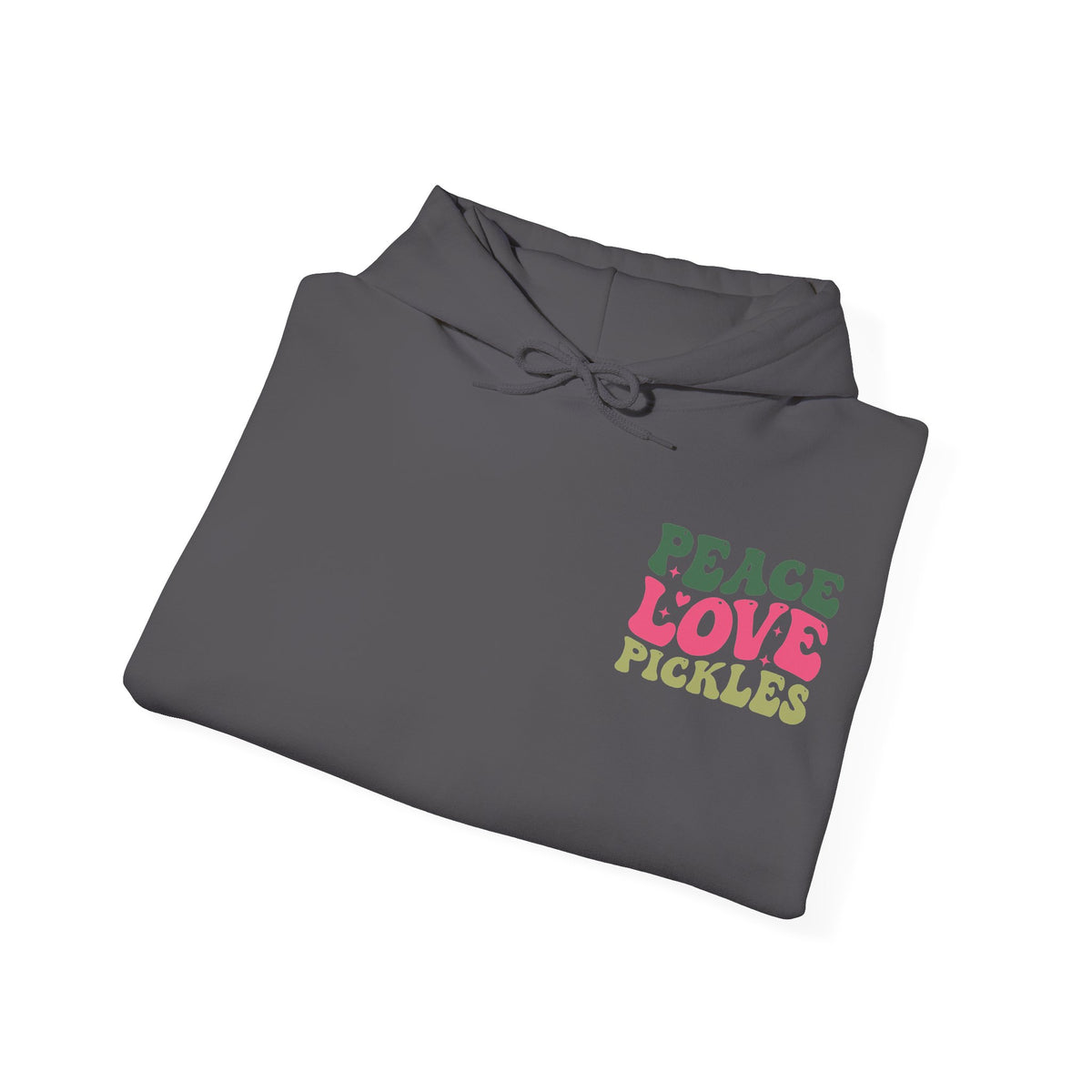 Peace Love Pickles Hoodie — Retro Groovy Graphic Hoodie