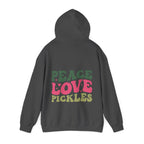 Peace Love Pickles Hoodie — Retro Groovy Graphic Hoodie