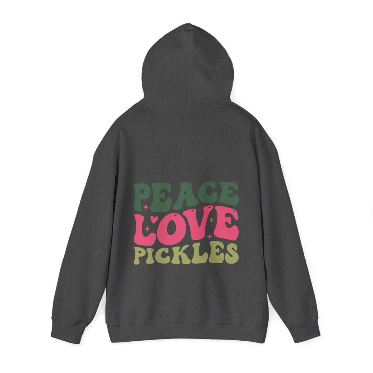 Peace Love Pickles Hoodie — Retro Groovy Graphic Hoodie