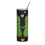 Cute Pickle Couple 20oz Stainless Tumbler — Kawaii Pickle Love Travel Cup