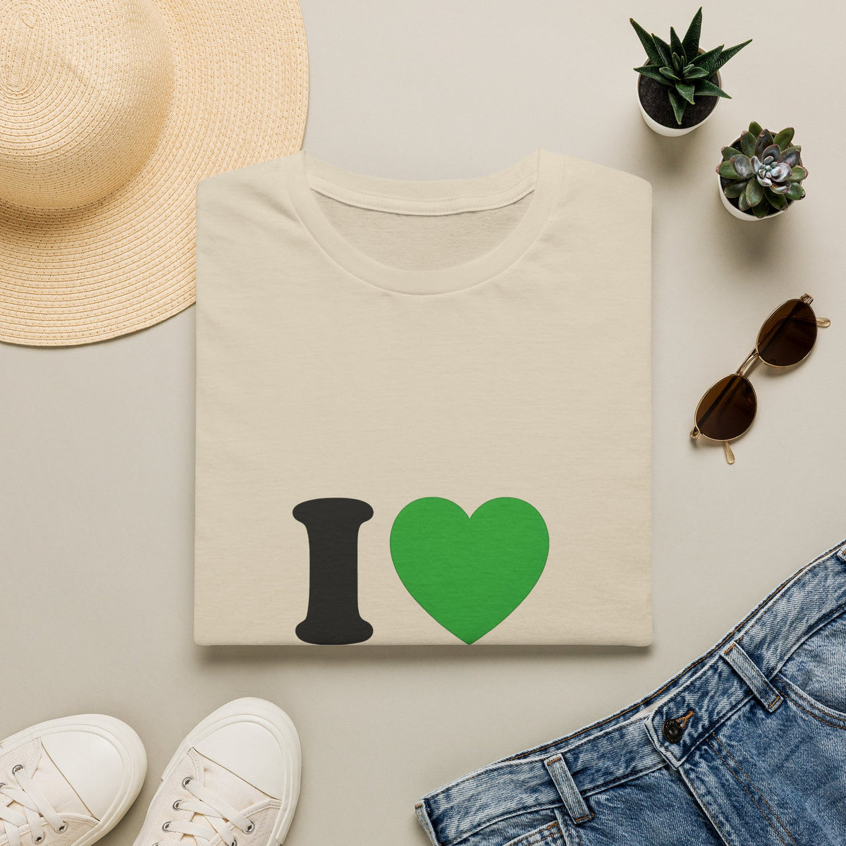 T-Shirt — "I  Pickles" Graphic Tee (Green Heart)