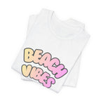 Beach Vibes T-Shirt — Pastel Retro Graphic Tee