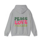 Peace Love Pickles Hoodie — Retro Groovy Graphic Hoodie