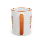 Dill With It Mug — Cute Pickle Jar Coffee Cup (Accent Rim & Handle)