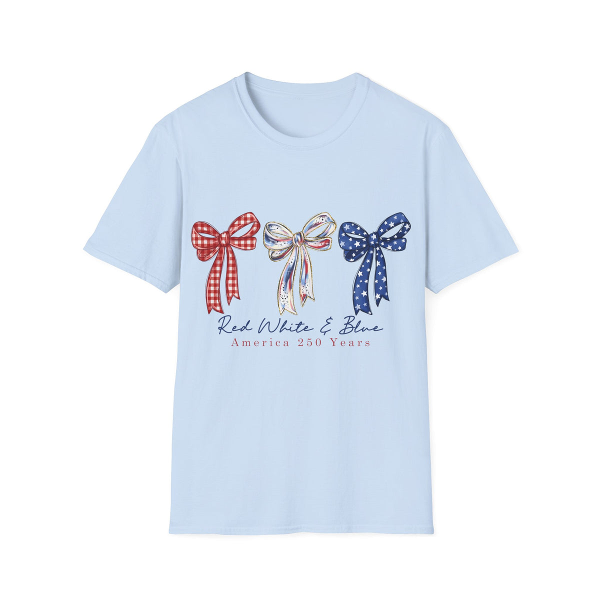 Patriotic Red White & Blue Bow T-Shirt