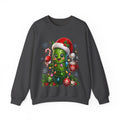 MD - Christmas Pickle Sweatshirt – Cute Holiday Pickle in Santa Hat with Candy Cane & Hot Cocoa
